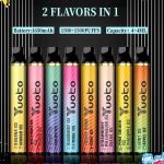 yuoto switch Dual Flavors 3000 puffs 1box-10pcs
