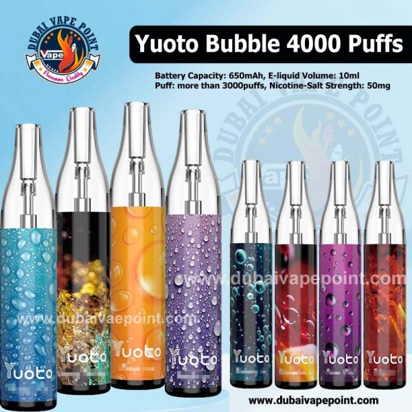 Yuoto Bubble 4000 Puffs Disposable Vape Kit